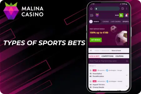 Varieties of Sports Betting Options at Malina Casino